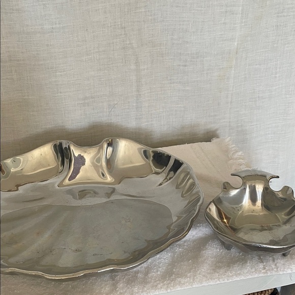 Silver Plated Shell Serving chip and dip  Platter the Wilton company - Picture 3 of 4